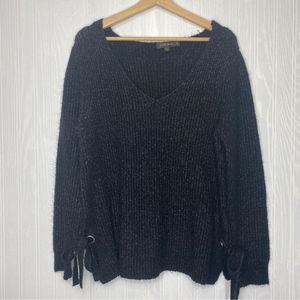 Love Tree Oversized Lace up Long Sleeve Sweater Size Large